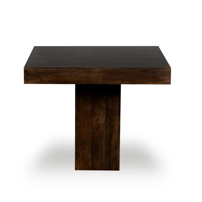 Mango Wood Walnut 90cm Cube Dining Table - Due 19th September