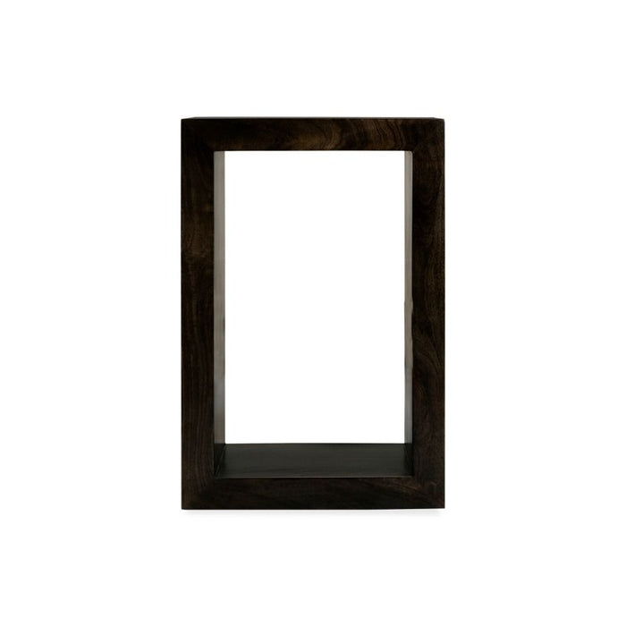 Mango Wood Walnut Rectangular Cube - In Stock