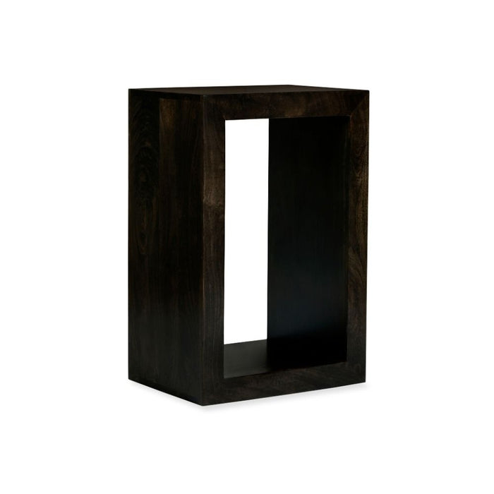 Mango Wood Walnut Rectangular Cube - In Stock