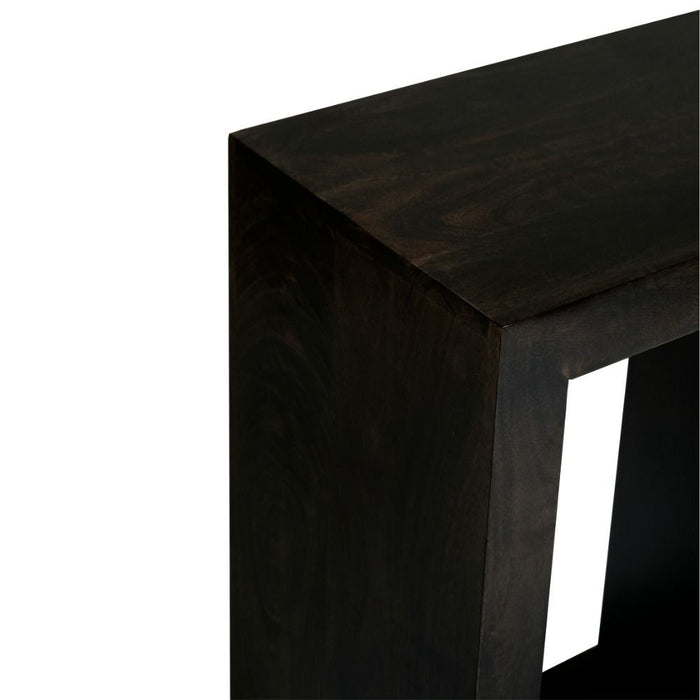 Mango Wood Walnut Rectangular Cube - In Stock
