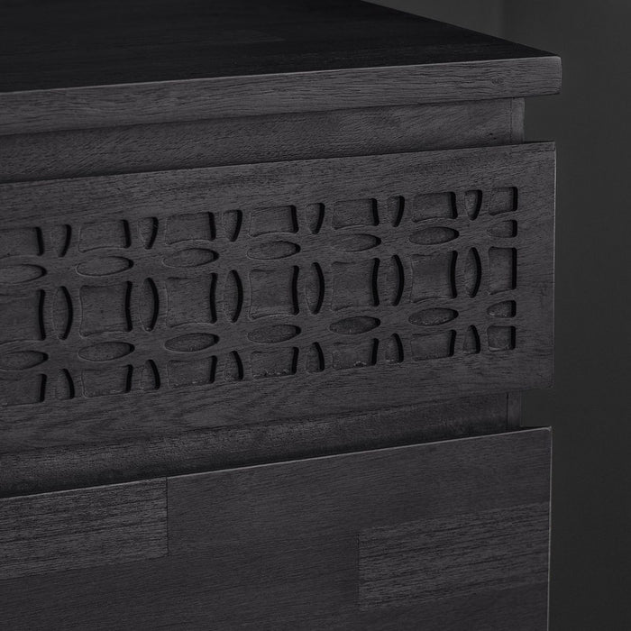 Manhattan Contemporary 4 Drawer Charcoal Chest