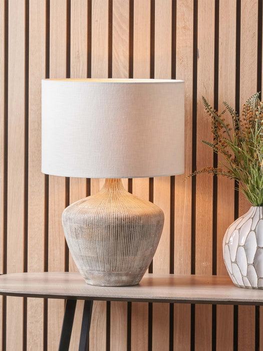 Manilla Grooved Natural Lamp