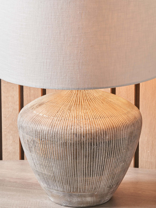 Manilla Grooved Natural Lamp