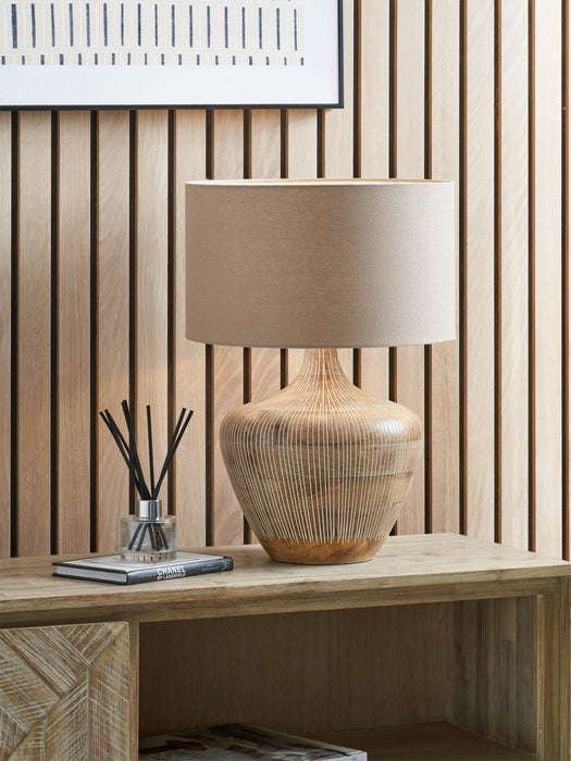 Manilla Grooved Natural Lamp