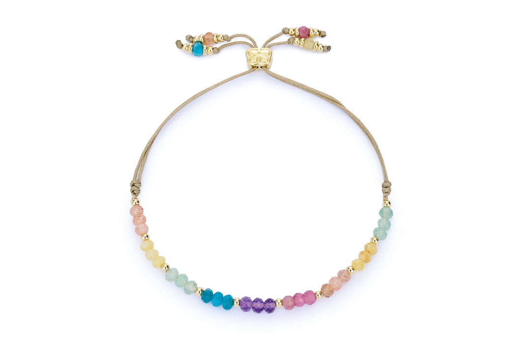 Marigold Rainbow Mix Gold Adjustable Bracelet
