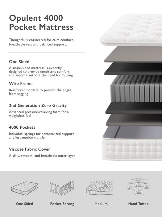 Opulent 4000 Pocket Mattress - Double
