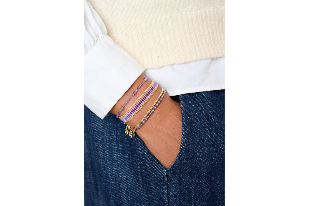 Meadow Gold & Amethyst Gemstone Bracelet
