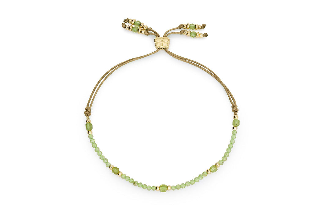 Meadow Gold & Peridot Slider Bracelet