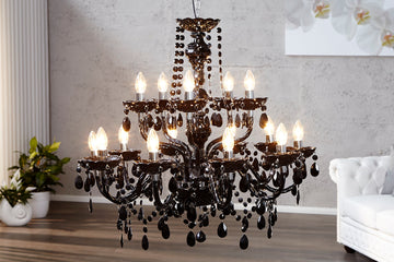 Chandelier Diamonds 80cm 15-arms Acryl Black