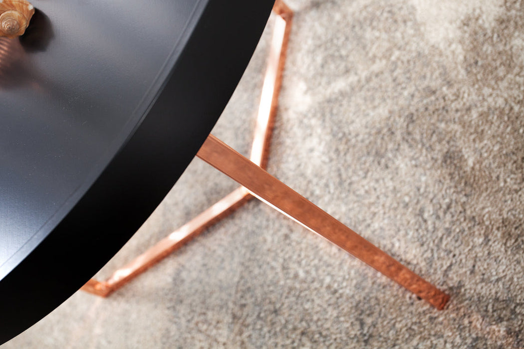 Round Coffee Table Cascade 60cm Black Copper