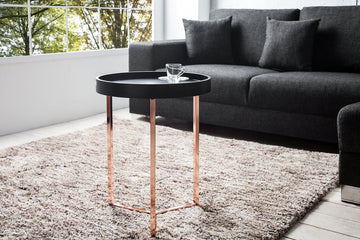 Round Coffee Table Cascade 40cm Black Copper