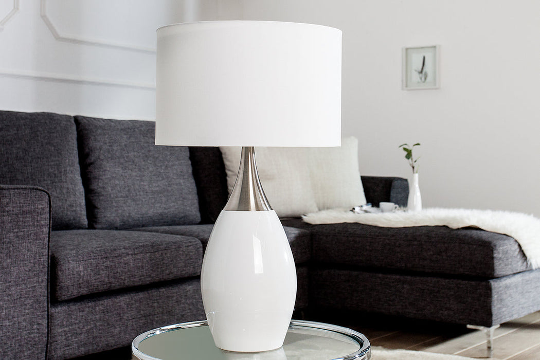 Table Lamp Carla 60cm Metal White