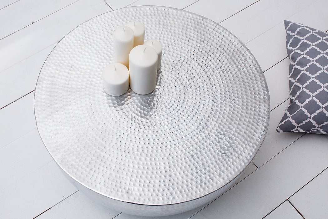 Round Coffee Table Orient II 60cm Metal Silver
