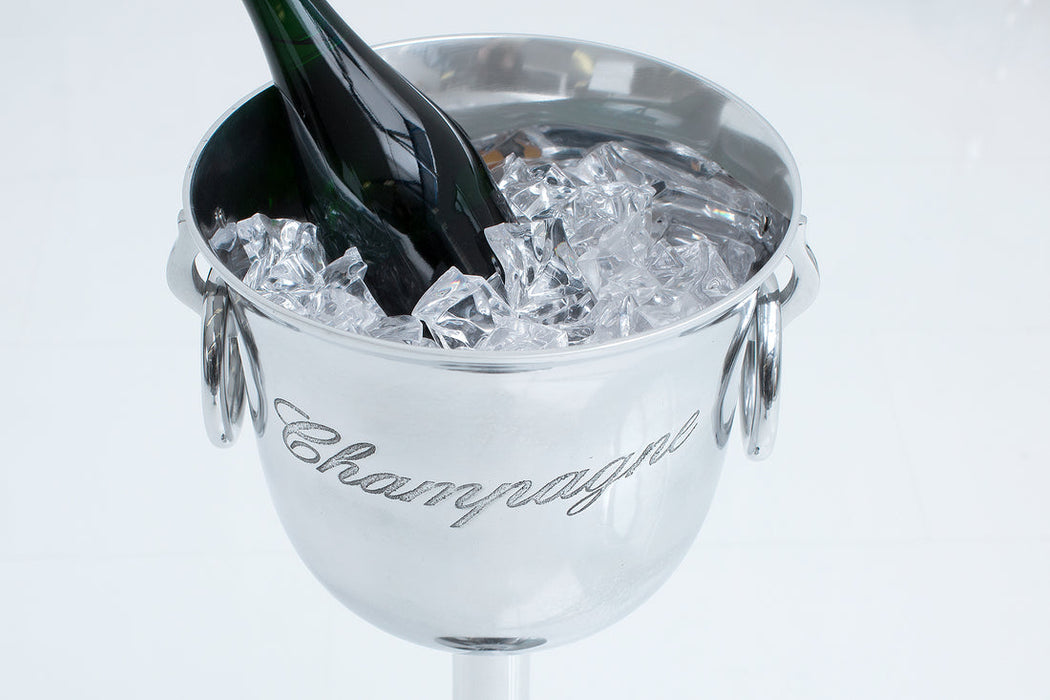 Champagne Cooler 75cm Metal Chrome