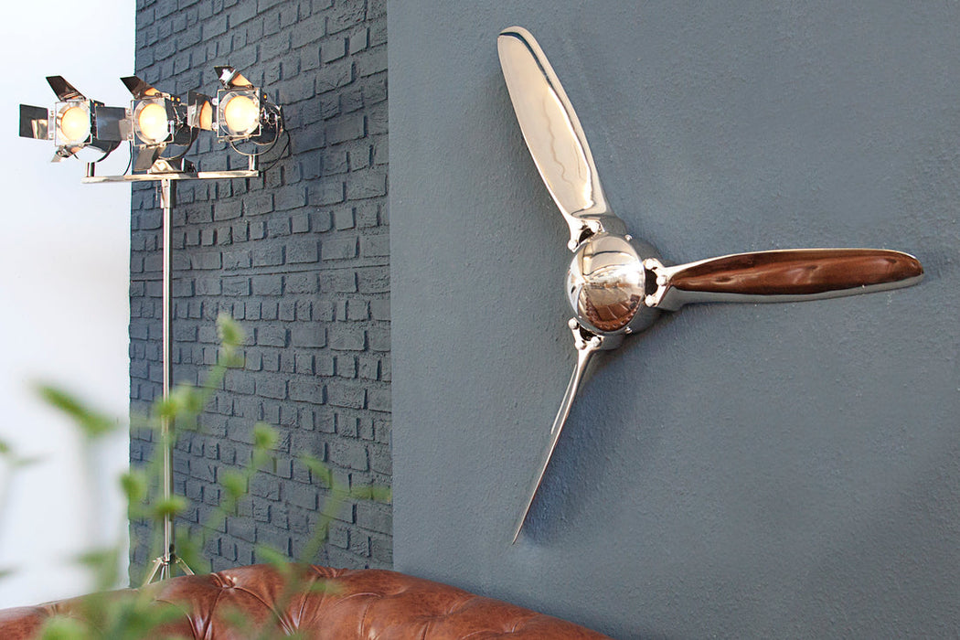 Decorative Propeller Screw III 90cm Metal Silver