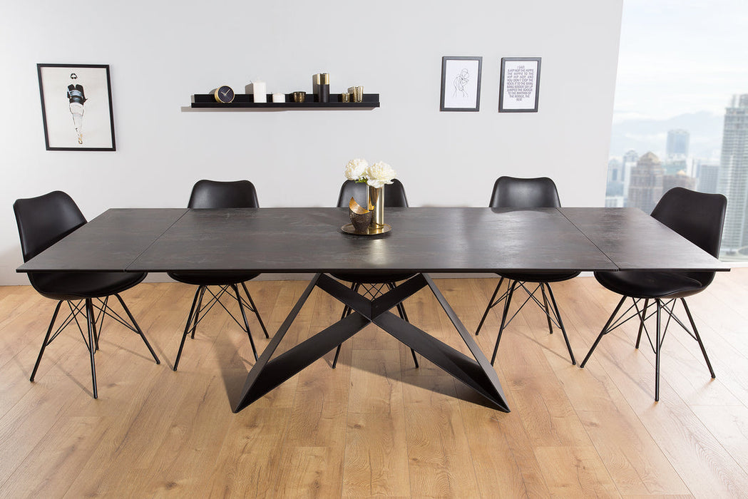 Extendable Dining Table Mercury 180-220-260cm Ceramic Lava Look