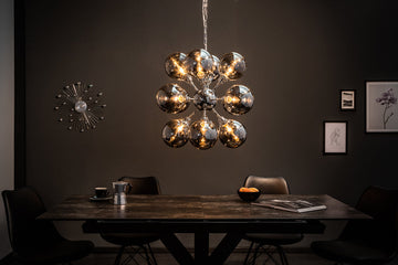 Hanging Lamp Galaxy 72cm Metal Silver