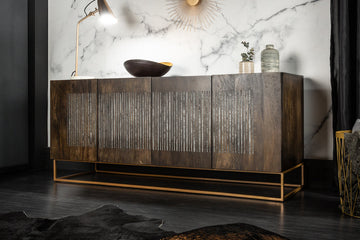 Sideboard Obsidian 177cm Mango Wood Brown Agate
