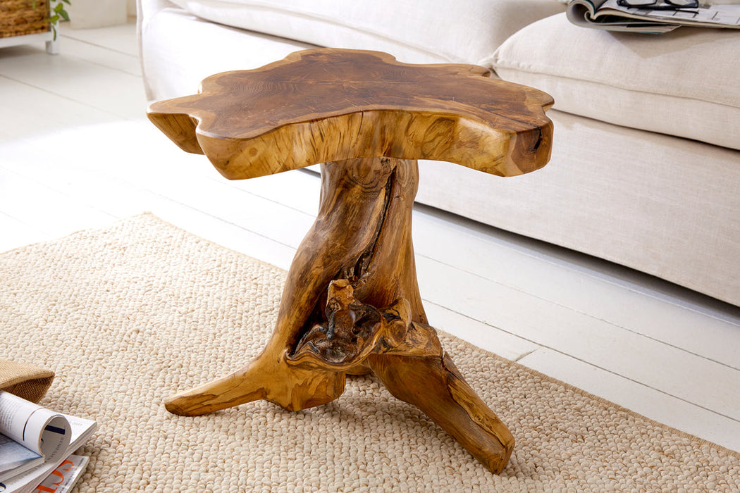 Coffee Table Root 50cm Teak Wood Brown