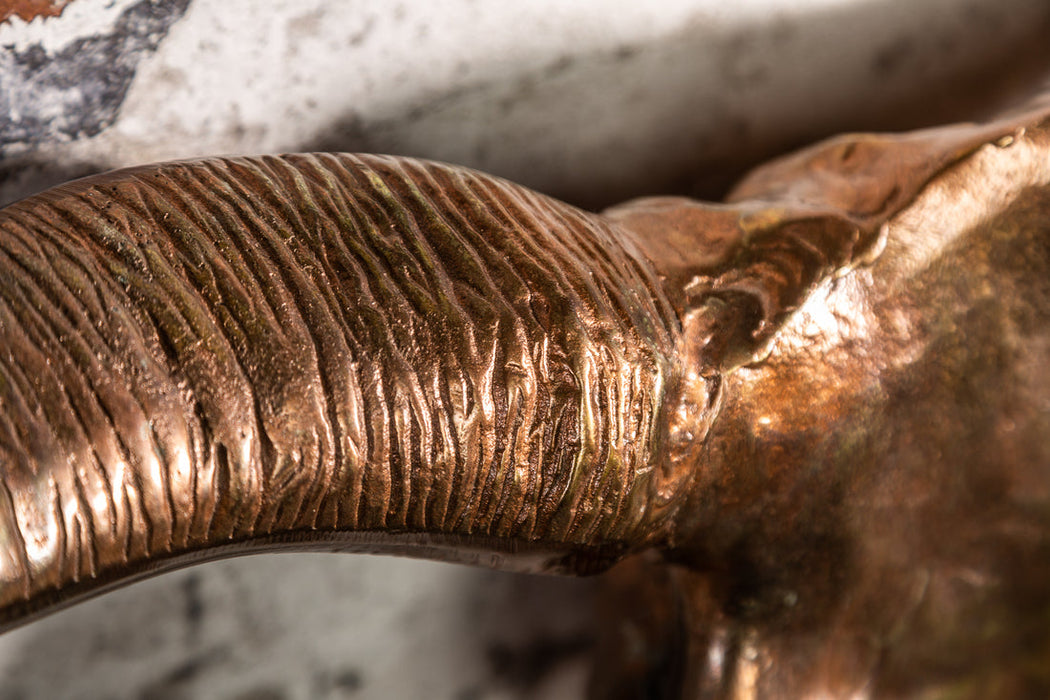 Decorative Skull Matador 70cm Metal Copper