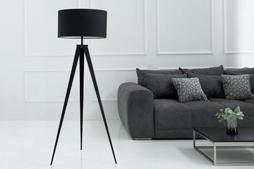 Floor Lamp Tripod 142cm Black
