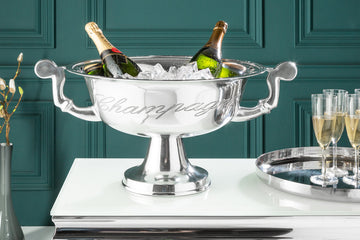 Champagne Cooler 65cm Metal Silver