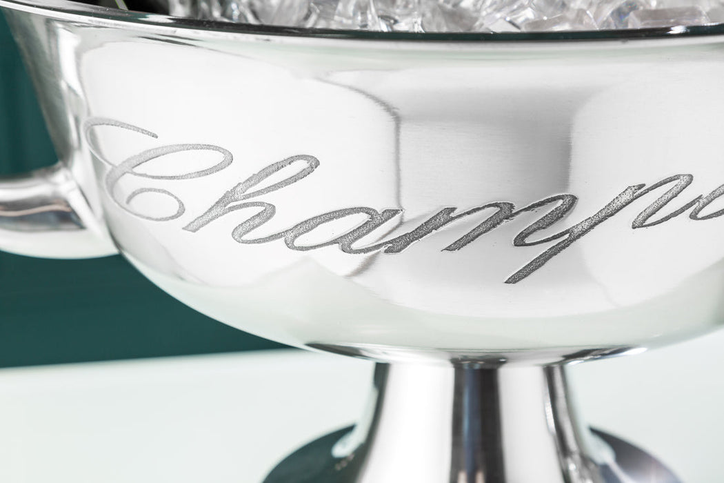 Champagne Cooler 65cm Metal Silver