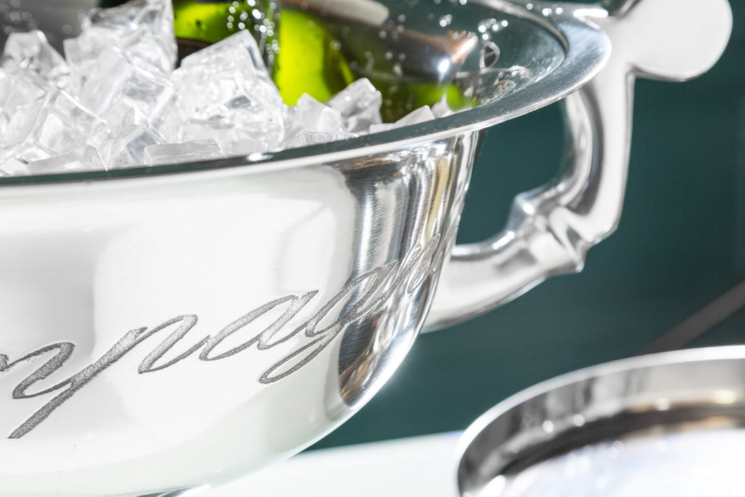 Champagne Cooler 65cm Metal Silver