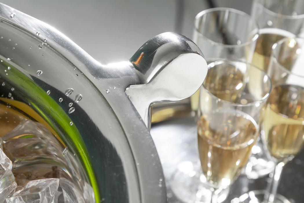 Champagne Cooler 65cm Metal Silver