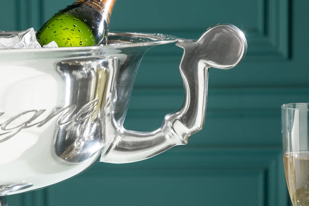 Champagne Cooler 65cm Metal Silver
