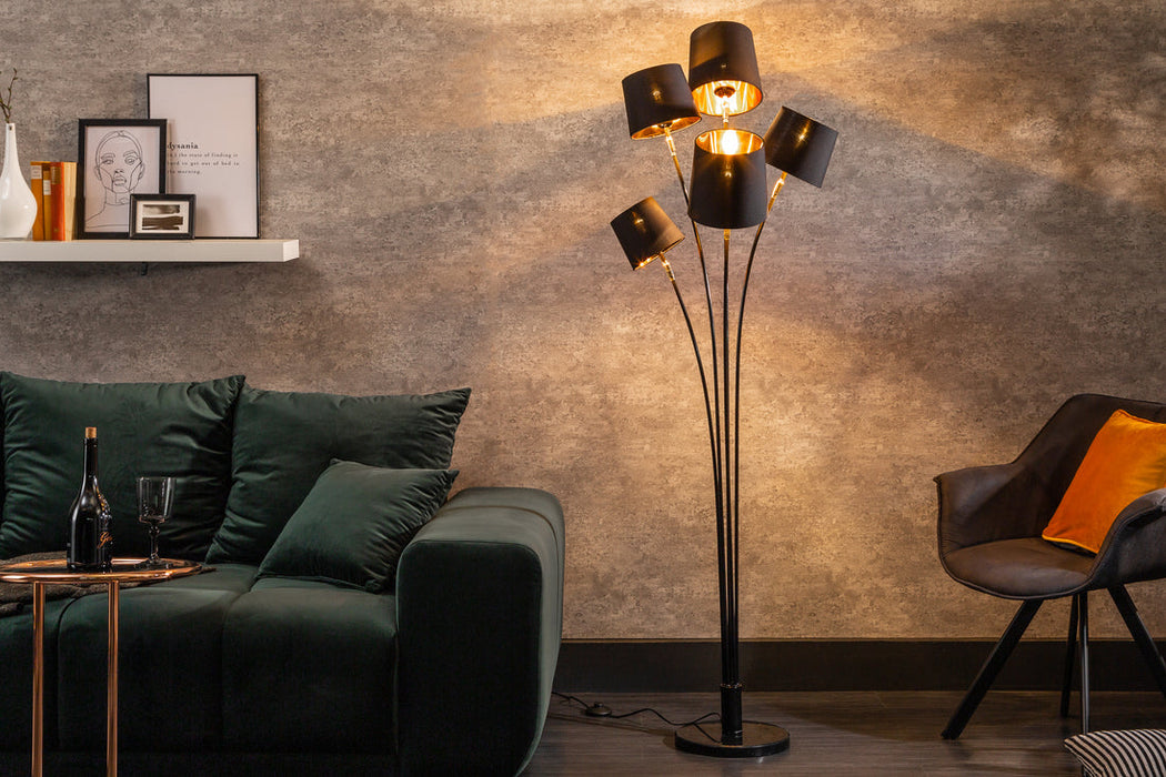 Floor Lamp Levels 176cm Metal Black