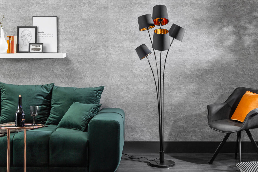 Floor Lamp Levels 176cm Metal Black