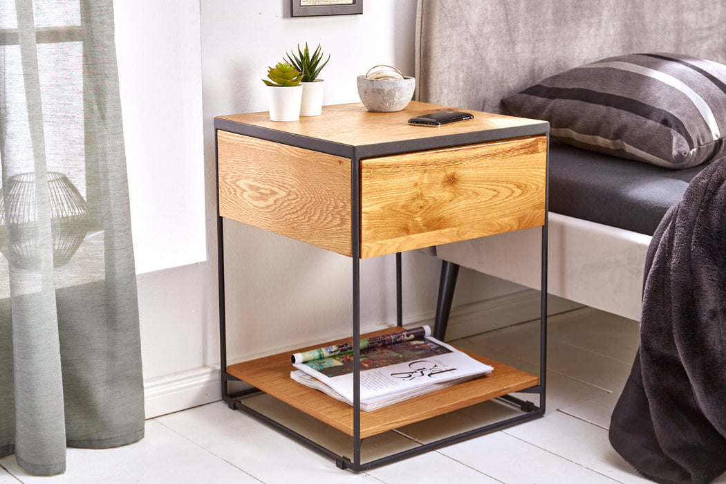 Bedside Table Scorpion 40cm Wild Oak Veneer Natural