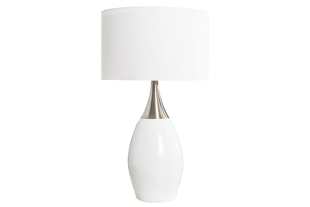Table Lamp Carla 60cm Metal White