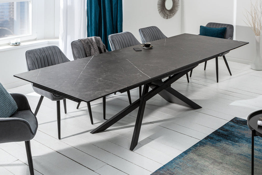 Extendable Dining Table Galactic 180-220-260cm Ceramic Graphite Look
