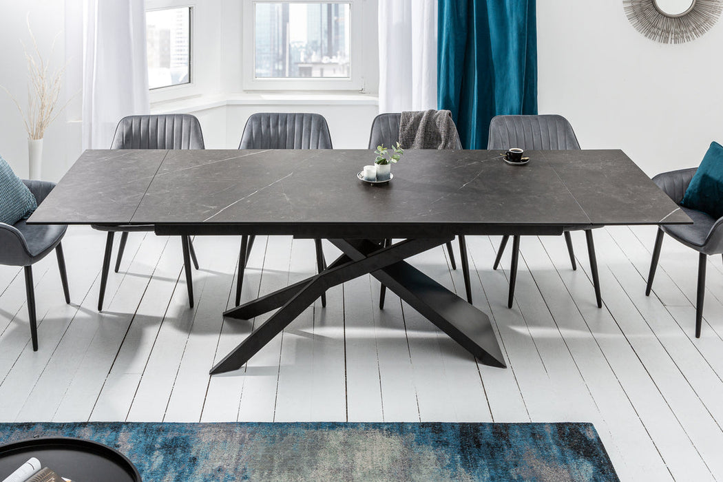 Extendable Dining Table Galactic 180-220-260cm Ceramic Graphite Look
