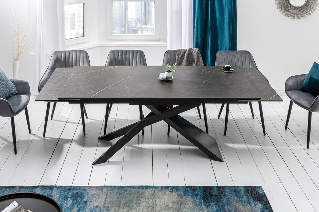 Extendable Dining Table Galactic 180-220-260cm Ceramic Graphite Look