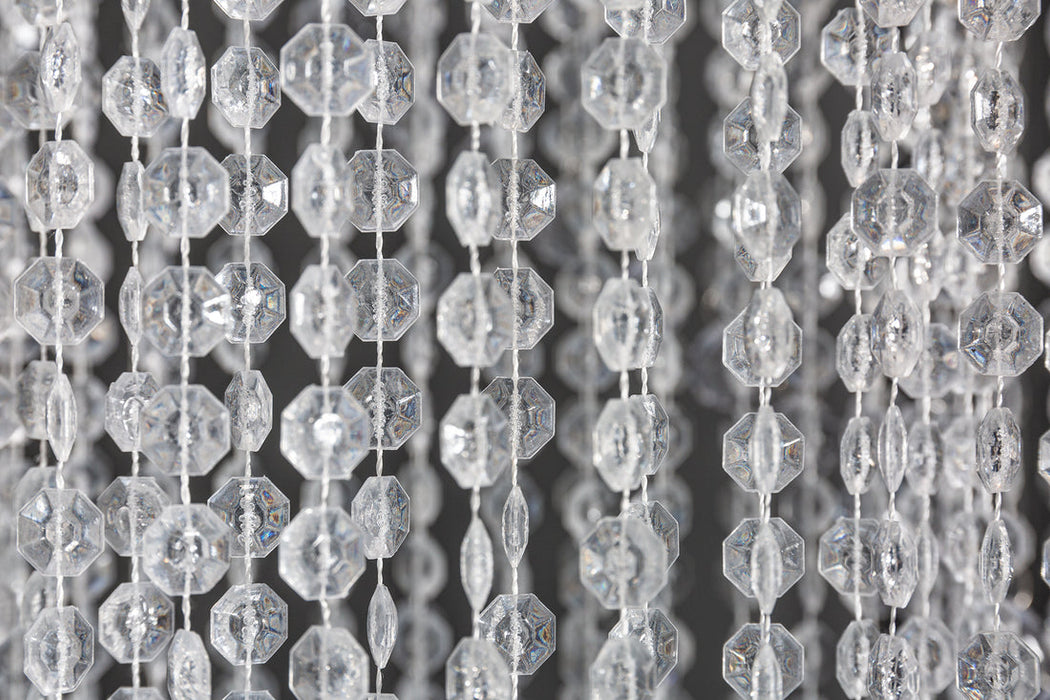 Hanging Lamp Big Strass L 160cm Acryl Silver