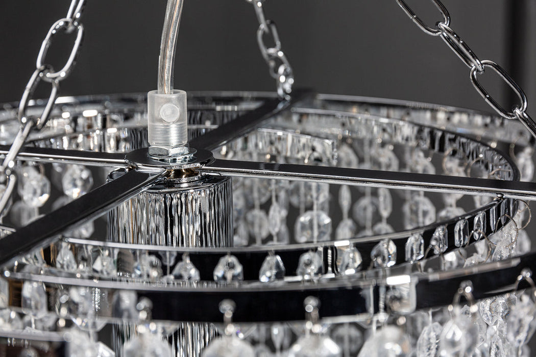 Hanging Lamp Big Strass L 160cm Acryl Silver