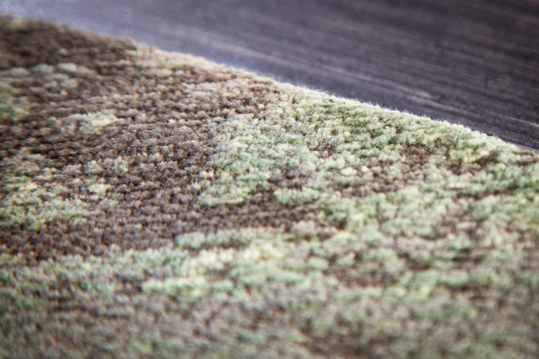 Rug Modern Art Round 150cm Cotton Green