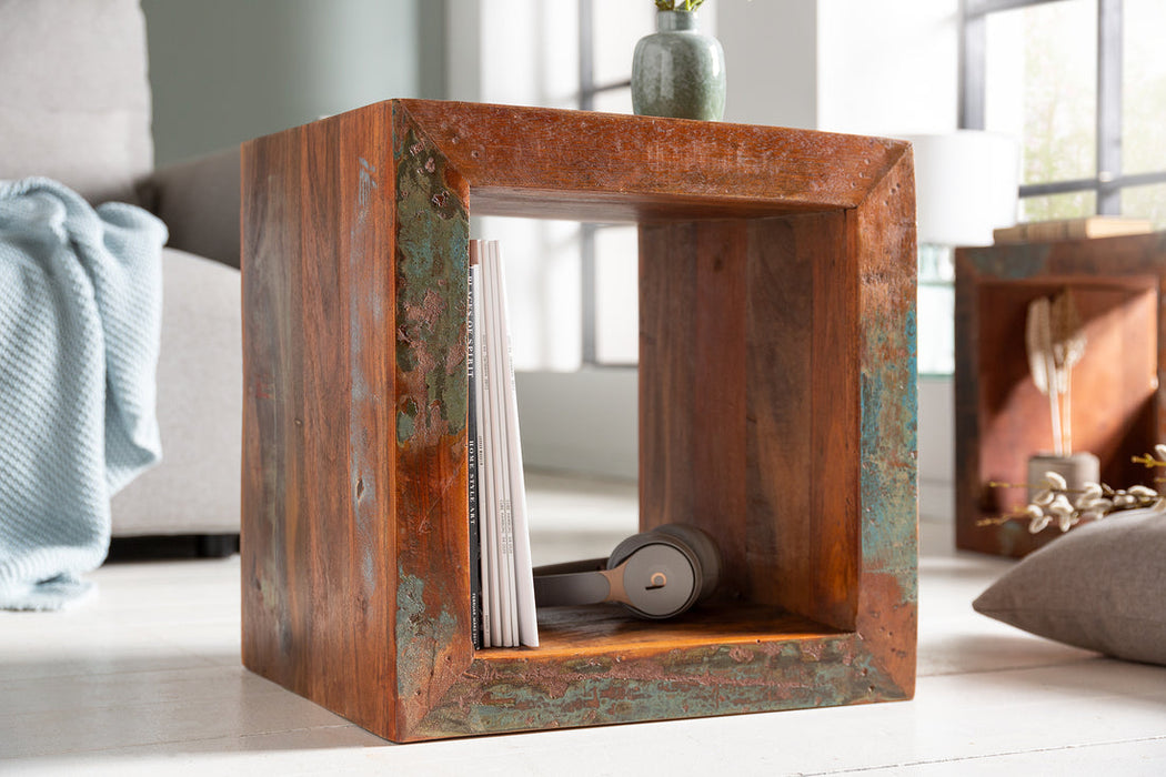 Side Table Sri Lanka 45cm Recycled Wood Brown