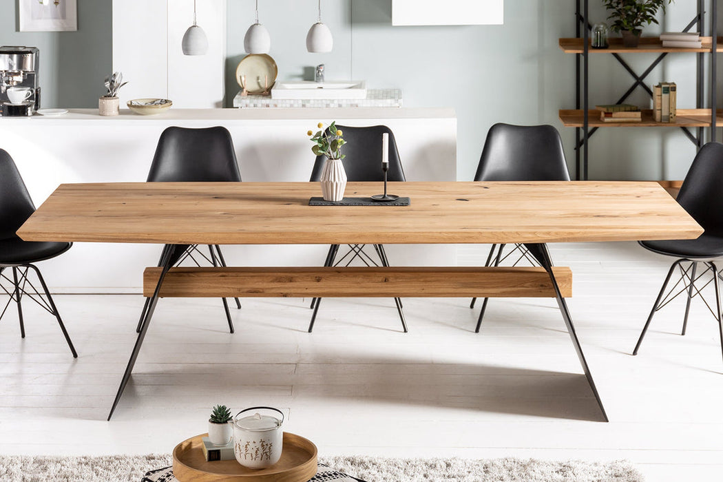 Dining Table Grande 200cm Wild Oak Wood Natural