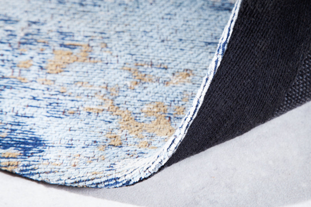 Rug Modern Art Round 150cm Cotton Blue