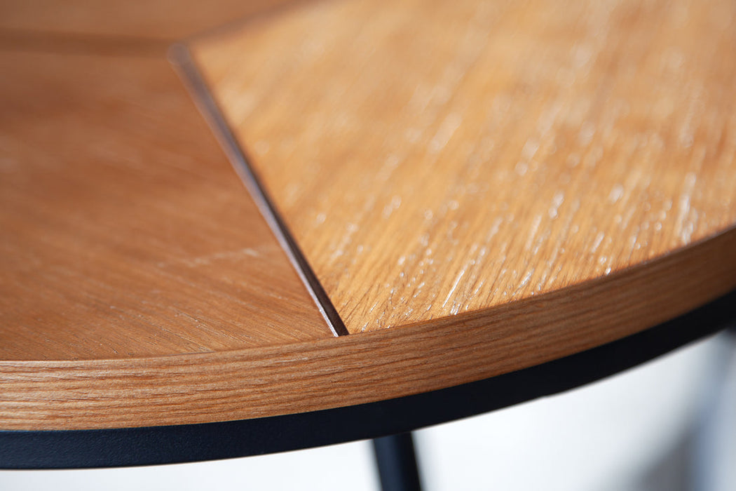 Round Coffee Table Elegance 80cm Oak Look Natural