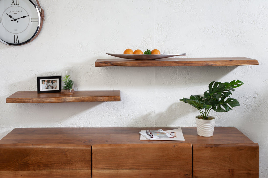 Wall Shelf Monolith 115cm Acacia Wood Honey