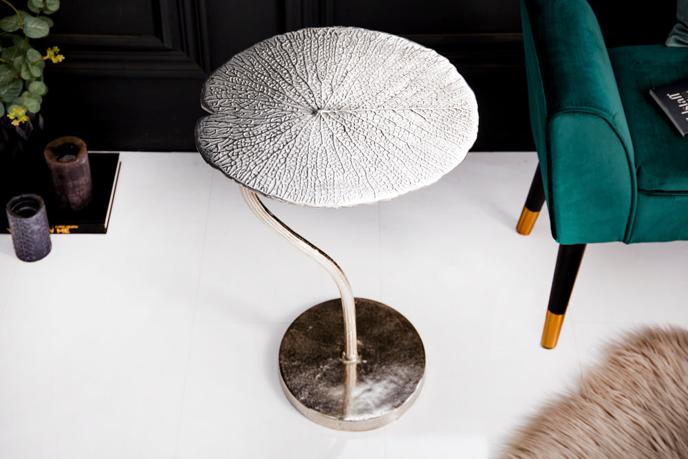Side Table Blossom 59cm Metal Silver