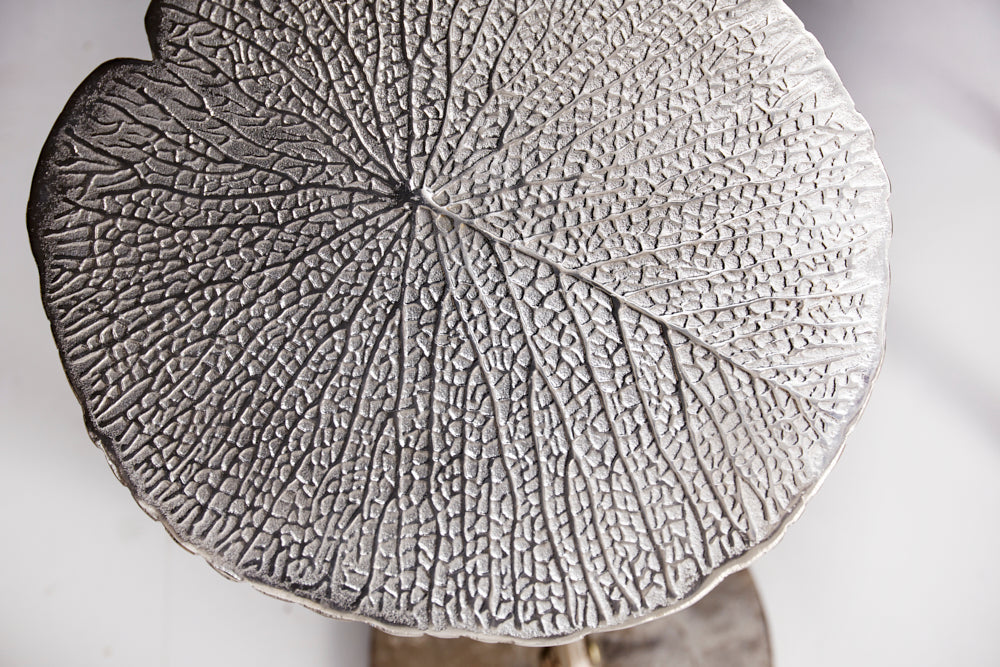 Side Table Blossom 59cm Metal Silver