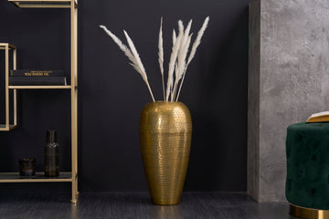 Vase Organic Orient II 50cm Hammered Metal Gold
