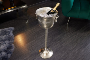 Champagne Cooler 80cm Metal Antique Silver