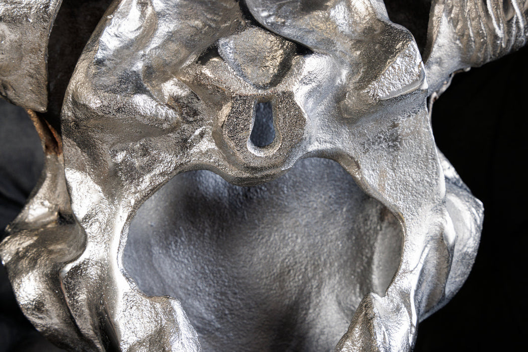 Decorative Skull Matador 70cm Metal Silver